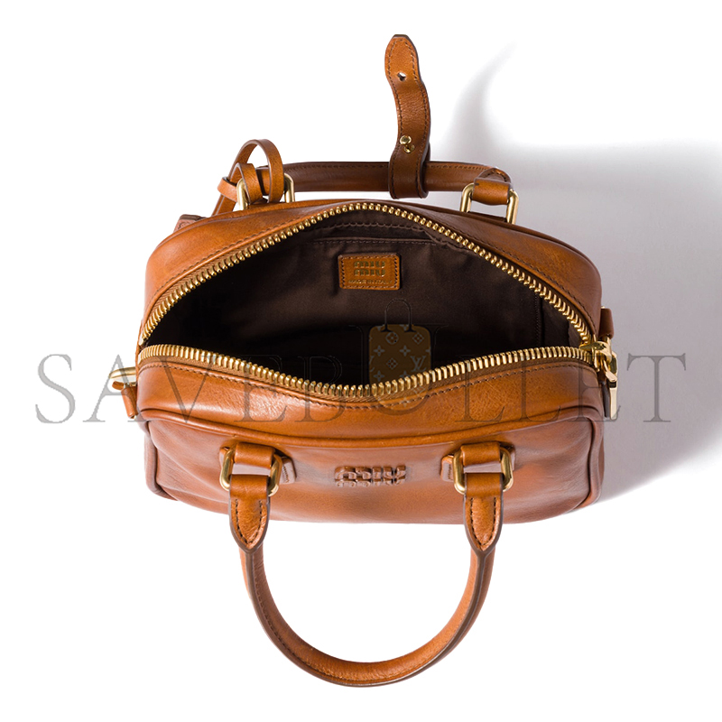 MIU MIU ARCADIE LEATHER BAG 5BB123 (19*13*6cm)